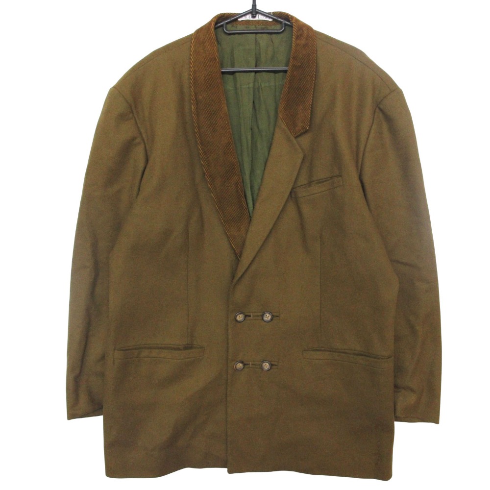 CLAUDIO LUGLI クラウディオルイジ ヴィンテージ コーデュロイ 変形カラー ダブルブレスト ジャケット 50 L 【中古】｜コムレイドバージ店