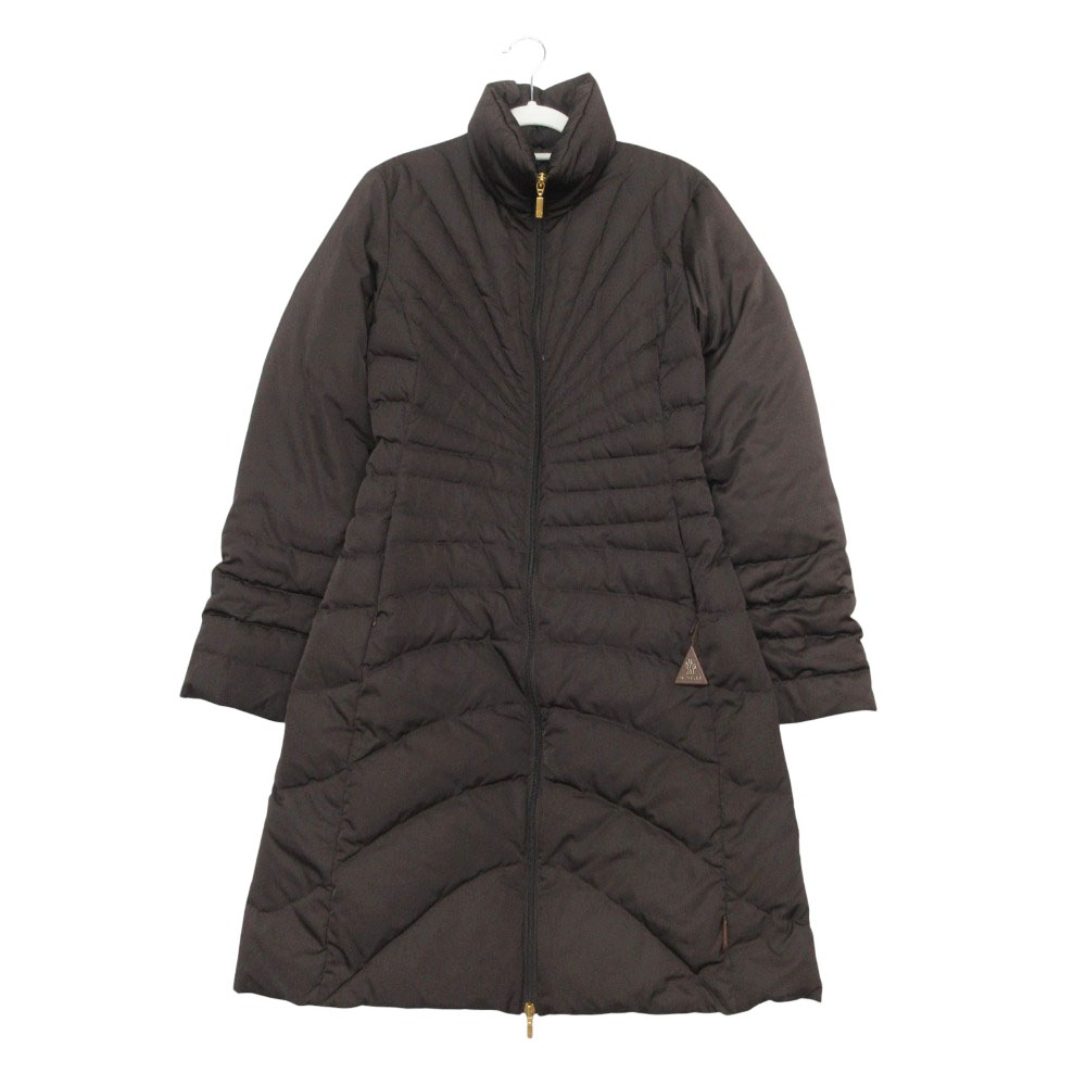 MONCLER モンク軌跡 茶引き船 MARTINA ダブルジップ MARTINA 落ち込む厚地の外套 アウター うす暗い赤銅色 1 S レディース  【中古】