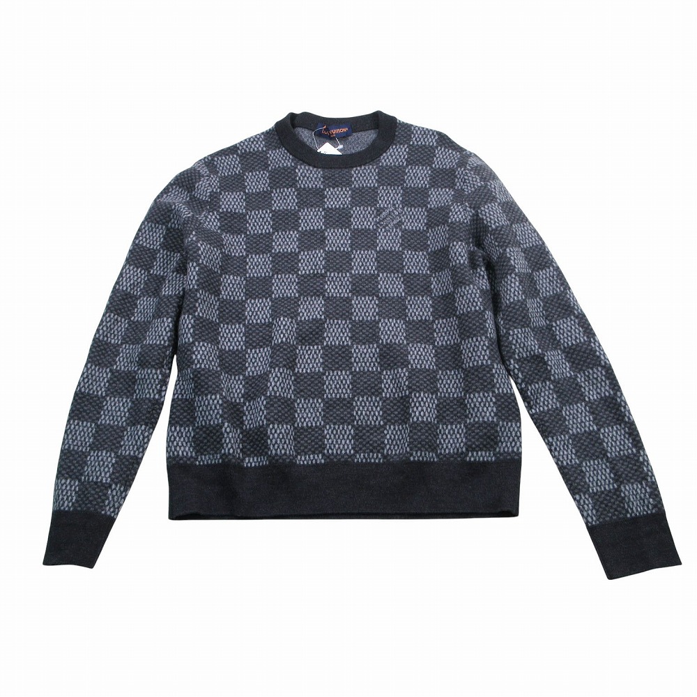 LOUIS VUITTON ルイヴィトン RM251MF CZU HSFN4W ダミエクルーネックニット セーター プルオーバートップス 長袖 メンズ XL 【中古】｜コムレイドバージ店