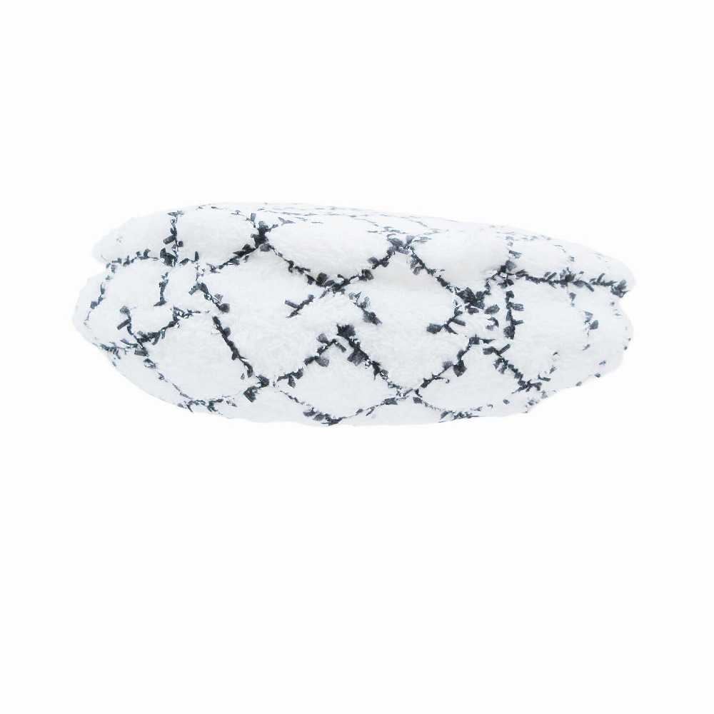 未当てはめる品 CHANEL シャネル ツィード 読み合わせる柄 ベレー帽 旗がしら 白いこと 大いさM レディース 【中古】 /TNT
