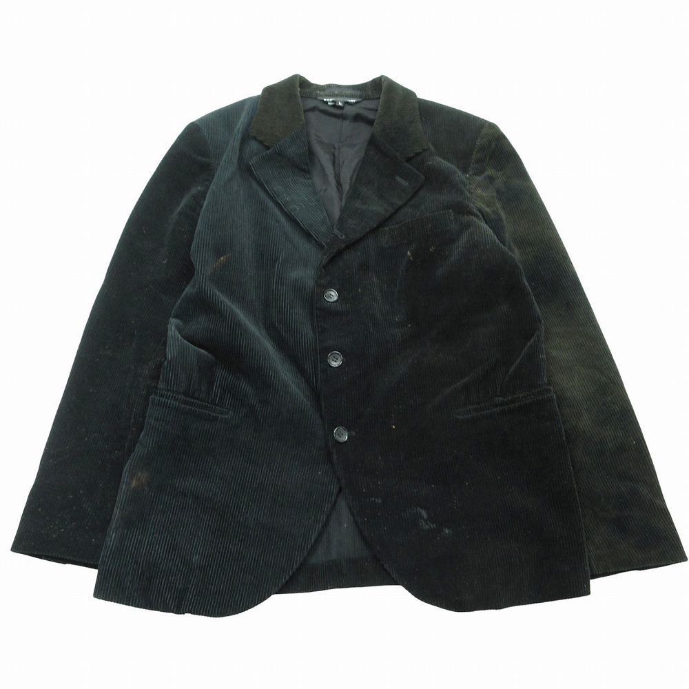 BLACK COMMEdesGARCONS ブラックコムデギャルソン 22AW 1J-J013 ユーズド産業 コーデュロイテーラードジャケット L メンズ 【中古】