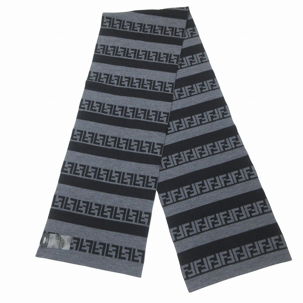 フェンディ FENDI 21AW メンズ 小物 えり巻き えり巻き ユニ一発やる可 FFロゴタイプ伝達ルート入り口・入口羊毛100%えり巻き FXS124 AH84 【中古】