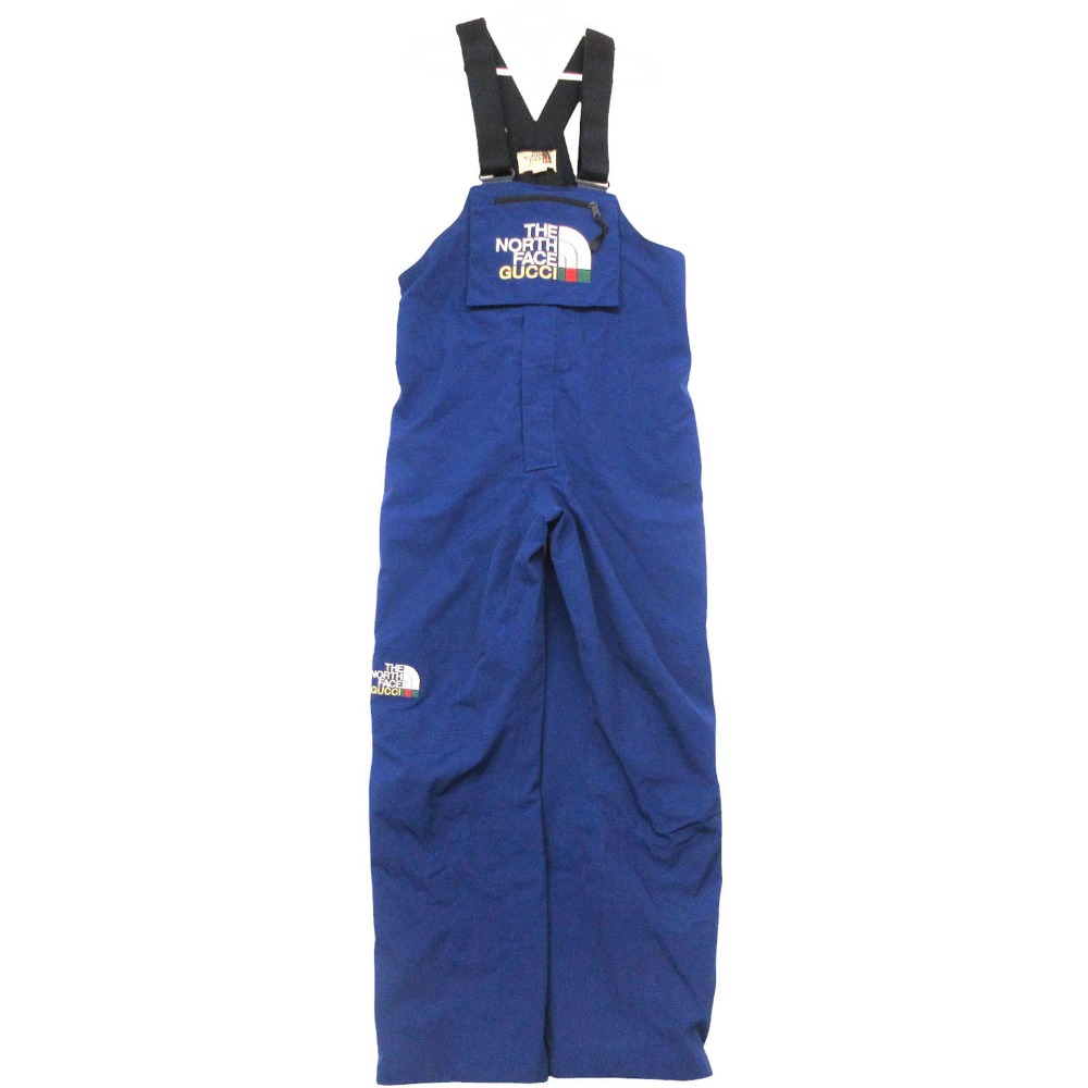 美品 21AW GUCCI グッチ ツナギ ×THE NORTH FACE ザ 北の方人間の顔 Edition OverAll ～版 大層らしい櫂 オールインワン 青碧 M メンズ 【中古】