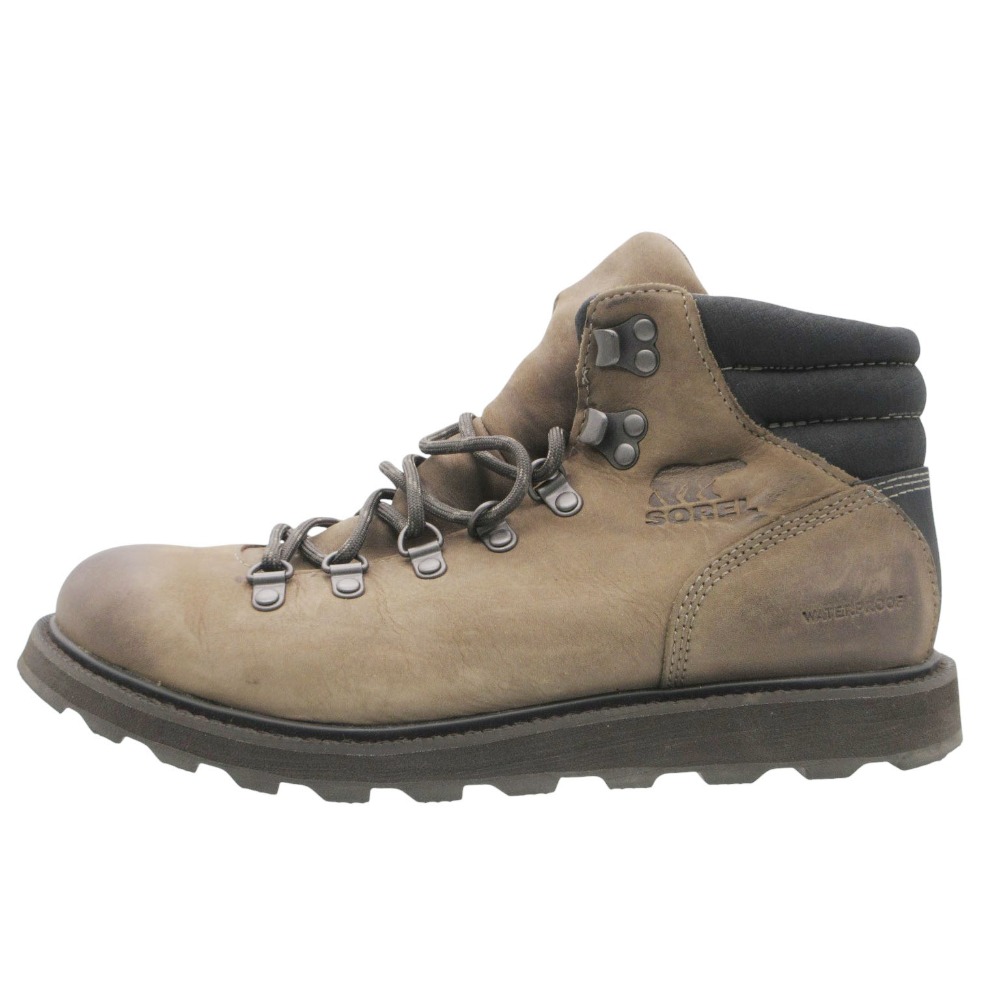 SOREL ソレル ブーツ レザー MADSON HIKER WATERPROOF ウォータープルーフ ブラウン 7 25cm メンズ 【中古】
