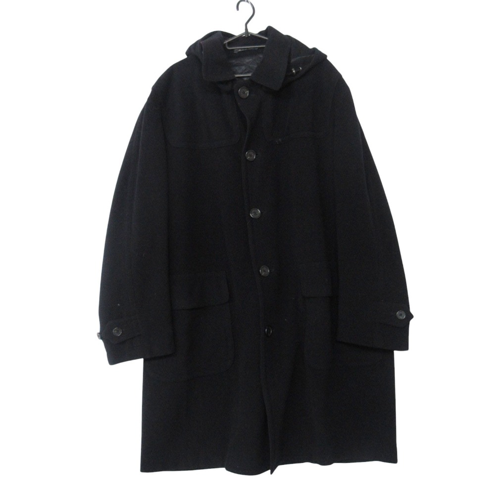 FENDI フェンディ ダッフルコート メルトンウール アウター ひざ丈 ロング ブラック 50【L】 メンズ 【中古】｜コムレイドバージ店