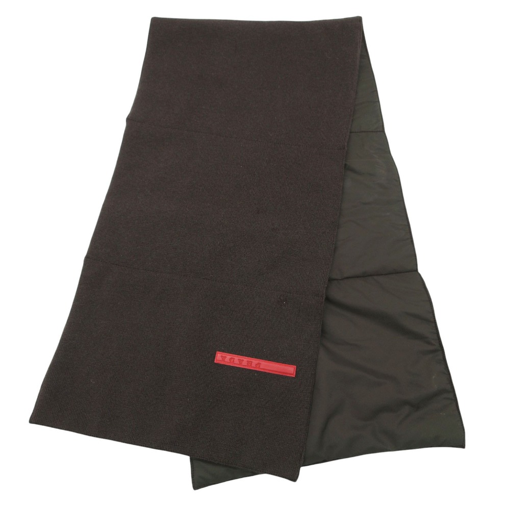 PRADA SPORTS プラダスポーツ えり巻き ナイロン 羊毛 うつり変わり 衣嚢付き添い人 天然ゴムロゴタイプ 赤銅色 メンズ レディース 【中古】