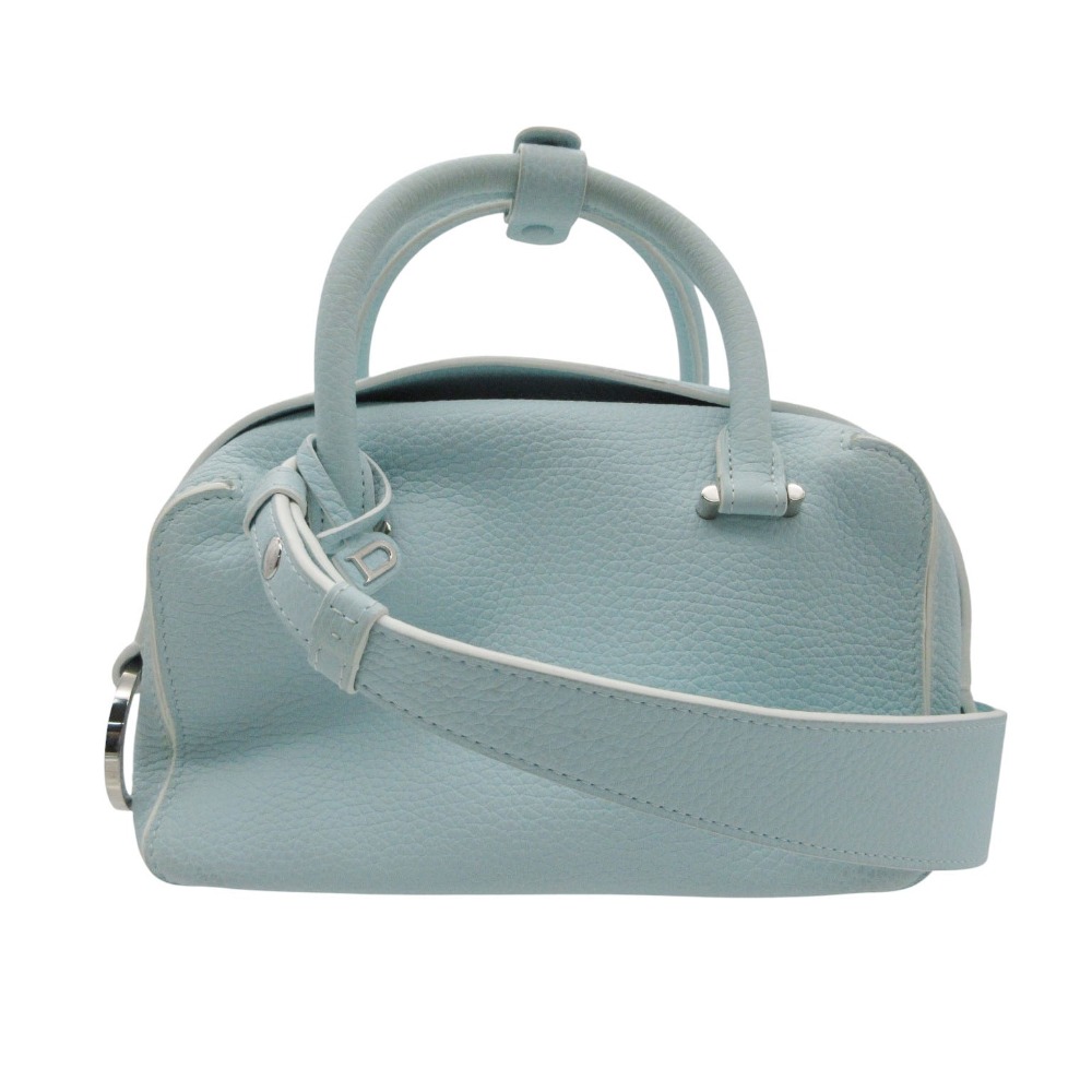 DELVAUX デルヴォー ハンドバック COOL BOX MINI BAG クールボックス 2WAY ショルダーバッグ ペパーミント青色 レディース 【中古】