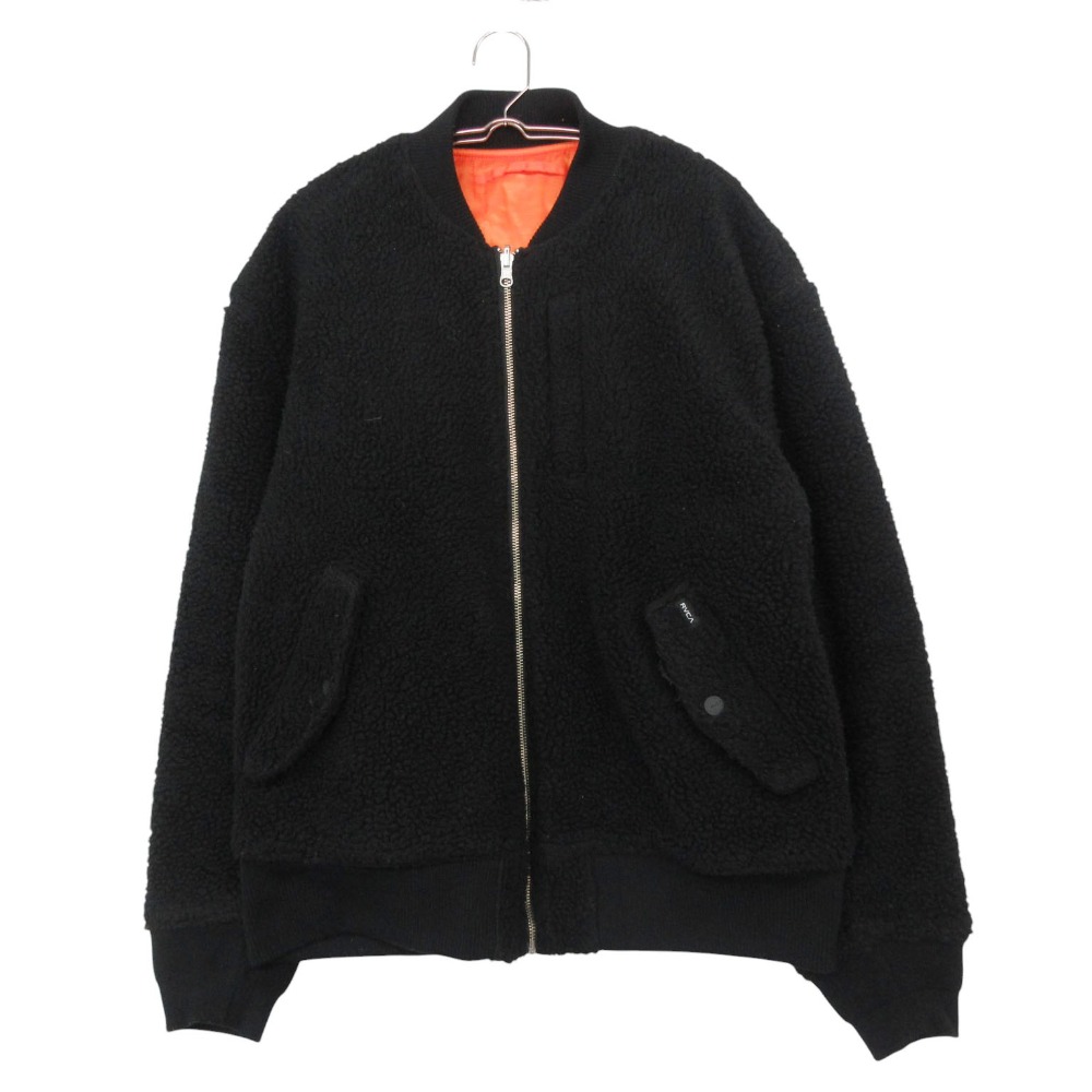 RVCA ルーカ 上衣 ボア 上衣 リヴァーシブル BA042-765 アウター  黒いこと S メンズ 【中古】 ウェア-スポーツ・アウトドア-ゴルフ