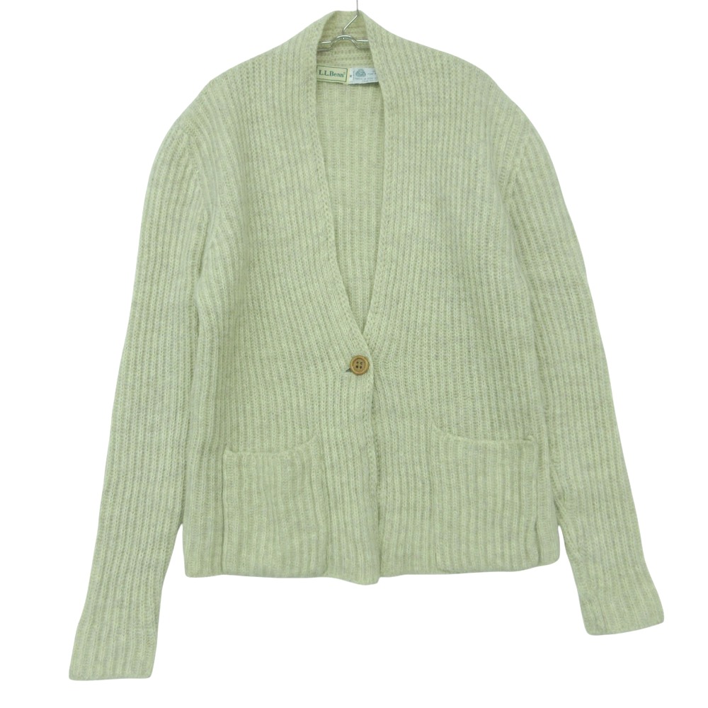 70 80s Vintage L.L.Bean エルエルビーン ジレー 編み物 上衣 長袖 羊毛             白いこと M レディース 【中古】