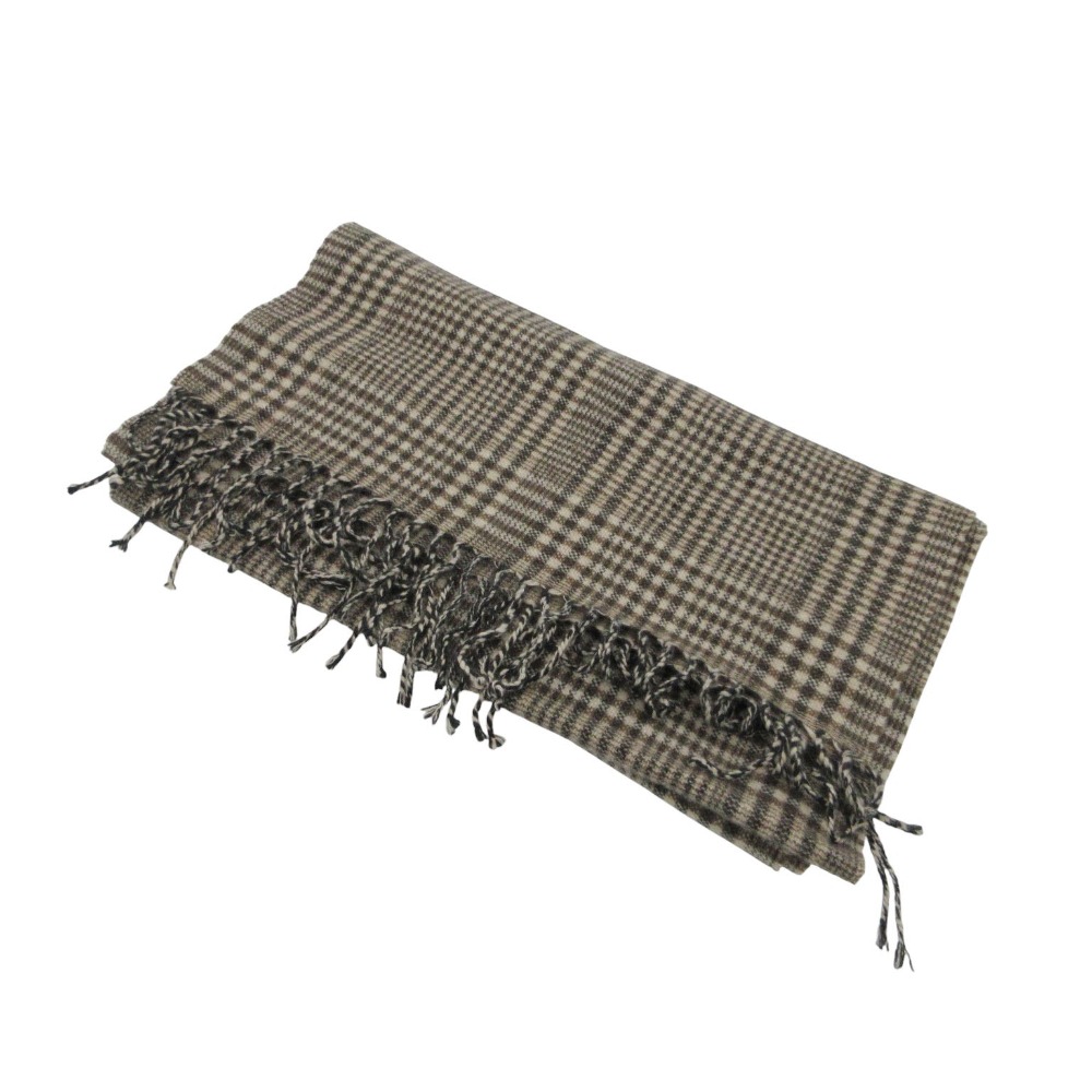 COLOMBO コロンボ えり巻き 照合のしるし柄 カシミール100％ 袈裟 フリンジ ベージュ メンズ レディース 【中古】