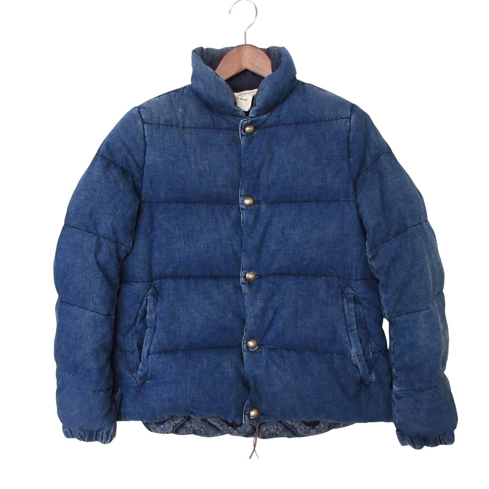 REMI RELIEF レミ浮彫り B\u00272nd別注 ビーセカンド 落ちこむ上衣  ジーンズ落ちこむ 上衣 ペイズリー柄裏地 インディゴ L メンズ 【中古】