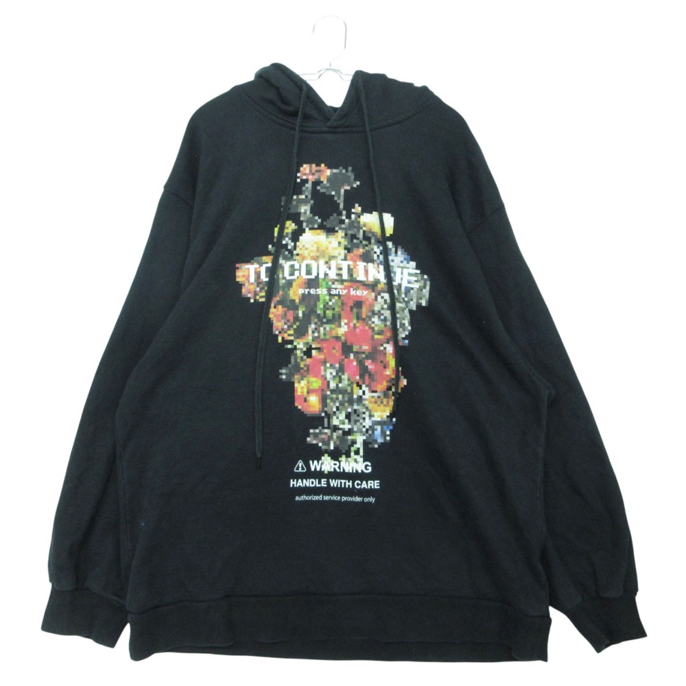 SHAREEF シャリーフ パーカー フーディ 流汗 ティーシャツ ドットフラワープリント 黒いこと 3 メンズ 【中古】