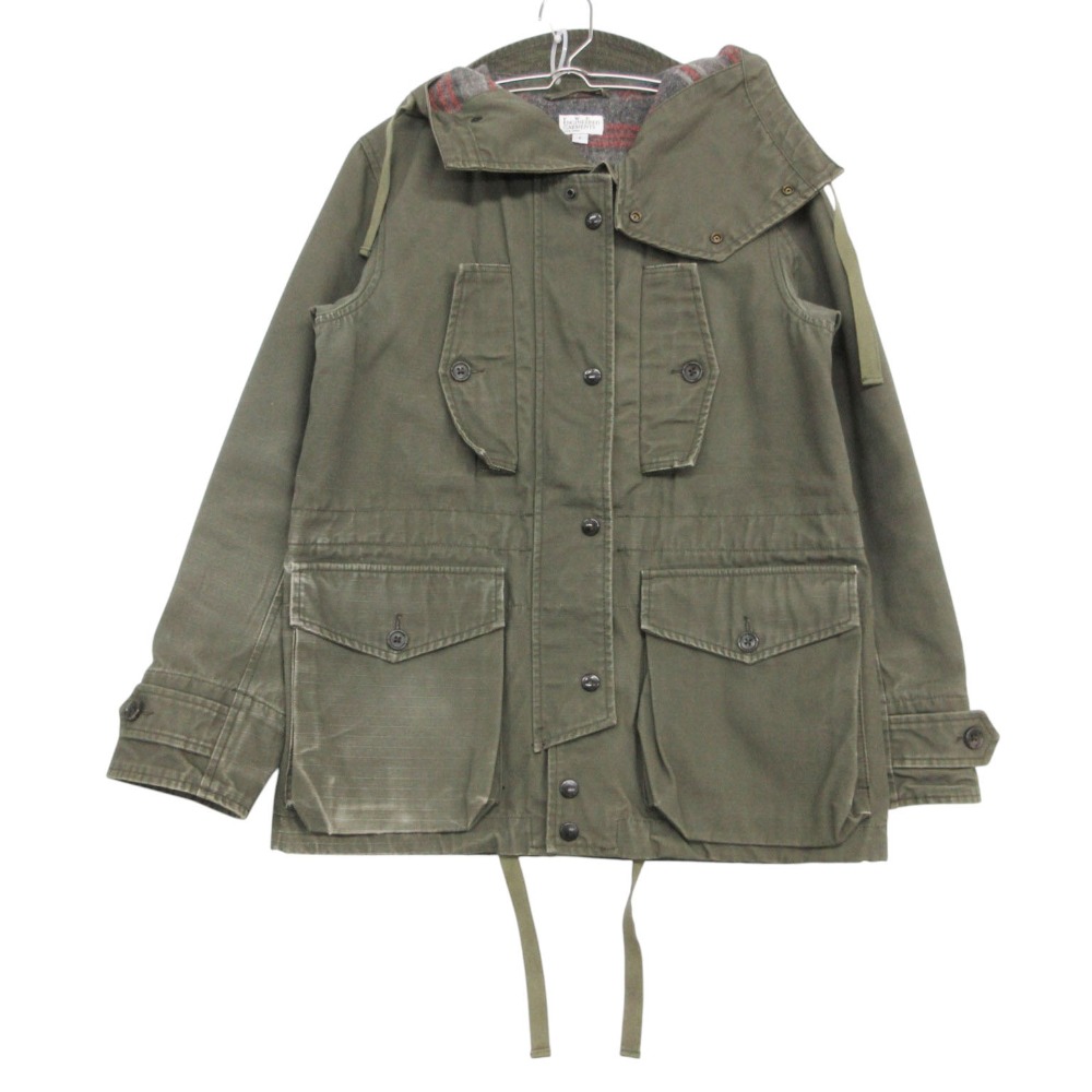 Engineered Garments エンジニアードガーメンツ ミリタリー上衣 活動の領域パーカー アウター 縞模様柄裏地 カーキ 1【S】 メンズ 【中古】