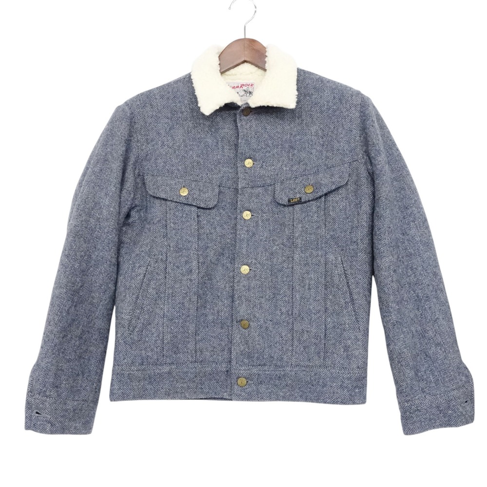 Lee ロバート・エドワード・リー WOOLRICH 絨毛分限者 上衣 BOA STORM RIDERS JACKET ボア 杉綾模様柄 アウター 米国海軍 M メンズ 【中古】 メンズウェア-ゴルフ-ブルゾン