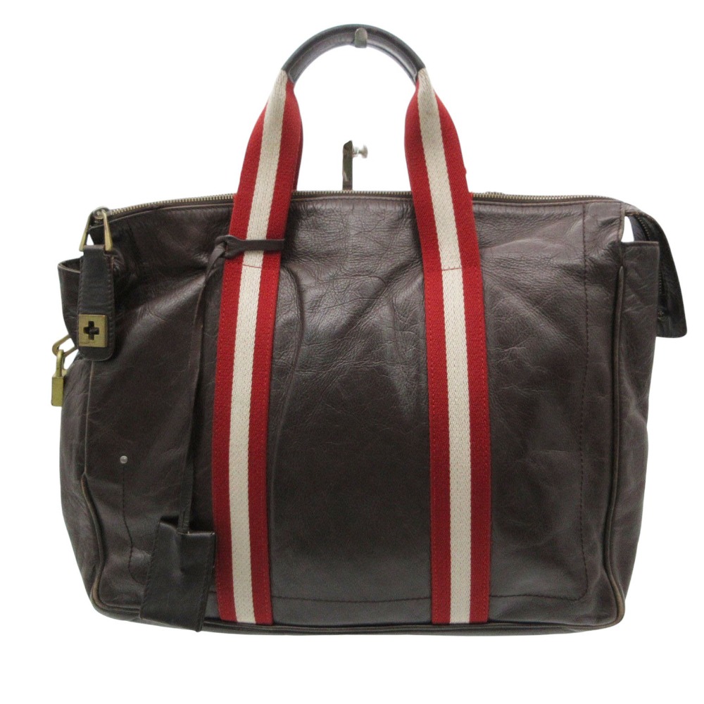 BALLY バリー ブリーフ入れもの なめし革 トート 御手々 御徒面子 商行為 赤銅色 メンズ 【中古】