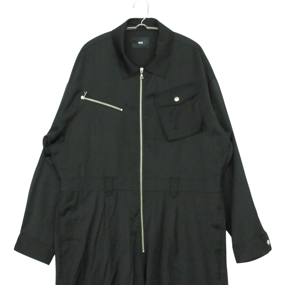 HARE ハレ ツナギ オールインワン ZIP飛び降りる背広  黒いこと F メンズ 【中古】