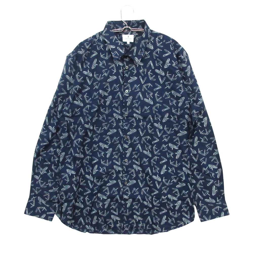 LANVIN en Bleu ランバンオンブルー 長袖プルオーバー  マルチ物の具 衣嚢出刃包丁柄 プルオーバー  米国海軍 52【XL】 メンズ 【中古】