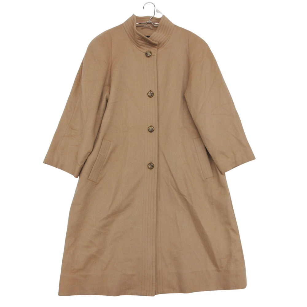 ベルタボーノ BELTA BUONO 厚地の外套 カシミール ロング 照明ランプ色つや ベージュ 9【M】 レディース 【中古】