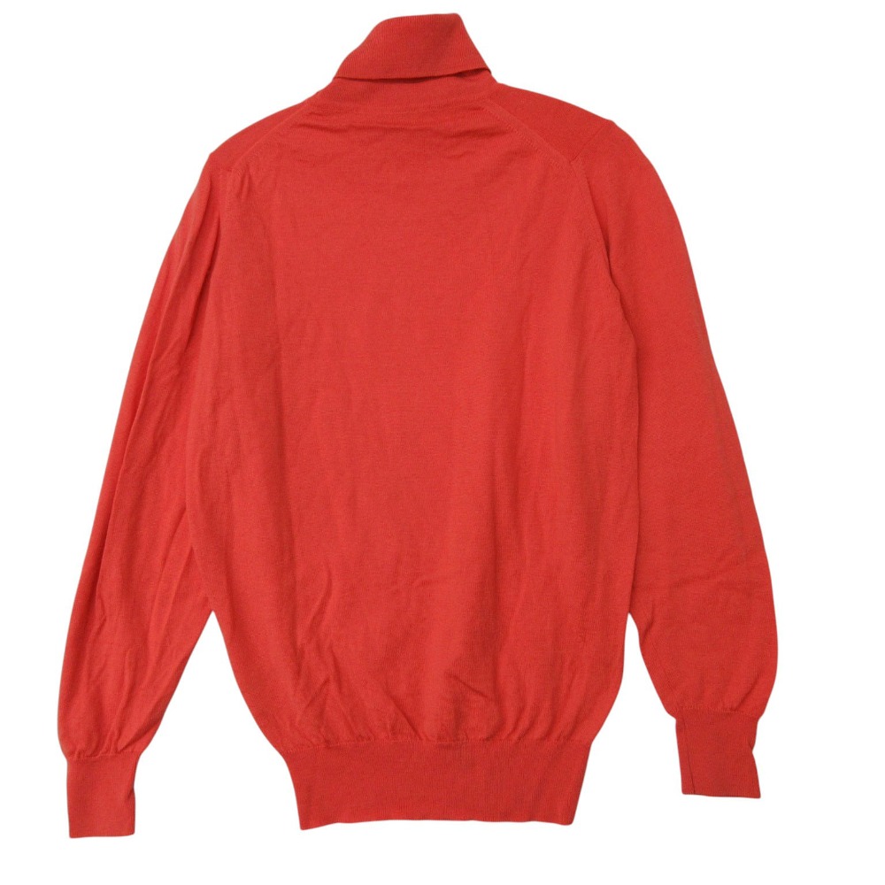 JOHN SMEDLEY ジョンスメドレー 編み物  タートルネック 長袖 トップス 羊毛 オレンジ色 XS【XS】 メンズ レディース 【中古】