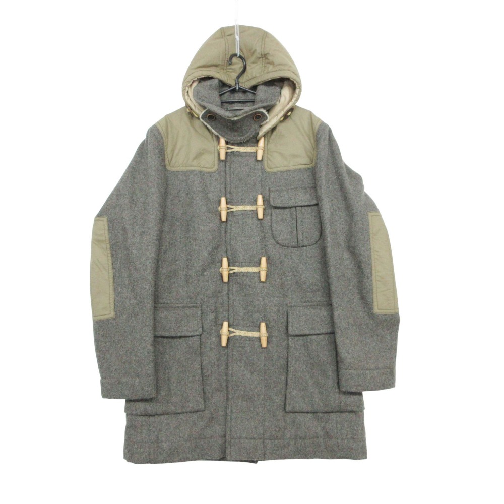 CAVALLERIA TOSCANA カヴァレリア・トスカーナ ダッフルコート ナイロン切替 ウールメルトン アウター グレー×ブラウン メンズ 【中古】|コムレイドバージ店
