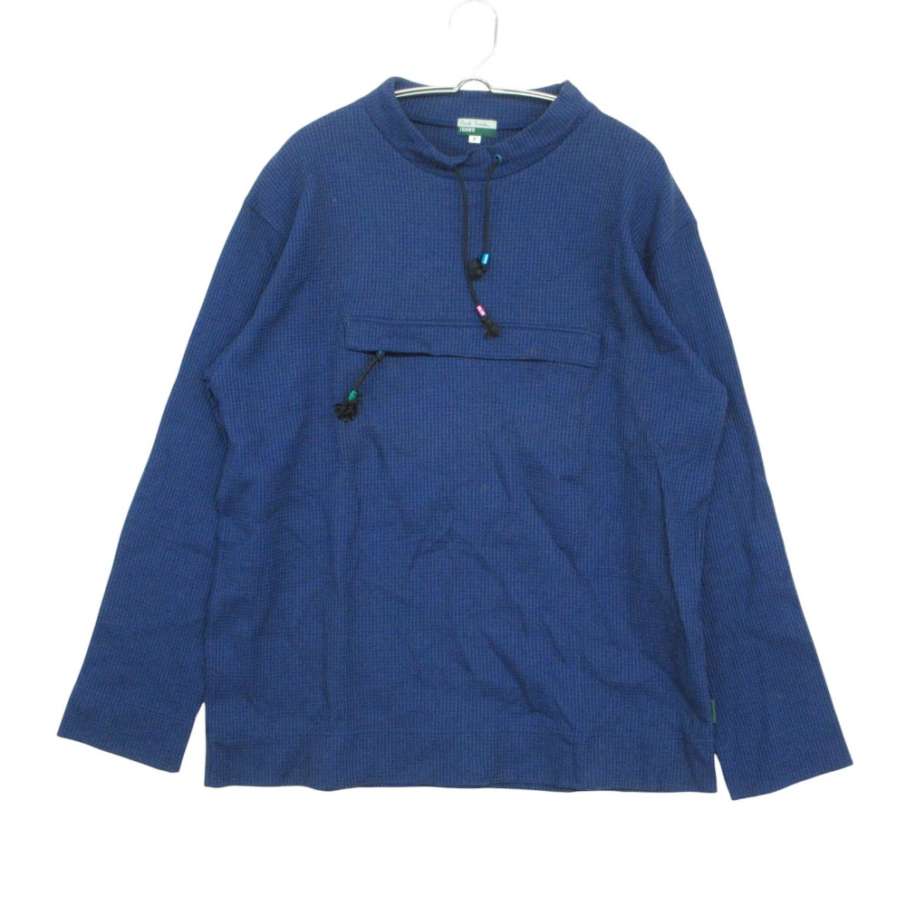 Paul Smith JEANS ポールスミスジーンズ 編み物 日本製 照明ランプ 向こう正面隠し ワーヘル ティーシャツ トップス 長袖 青碧 無償性 メンズ 【中古】