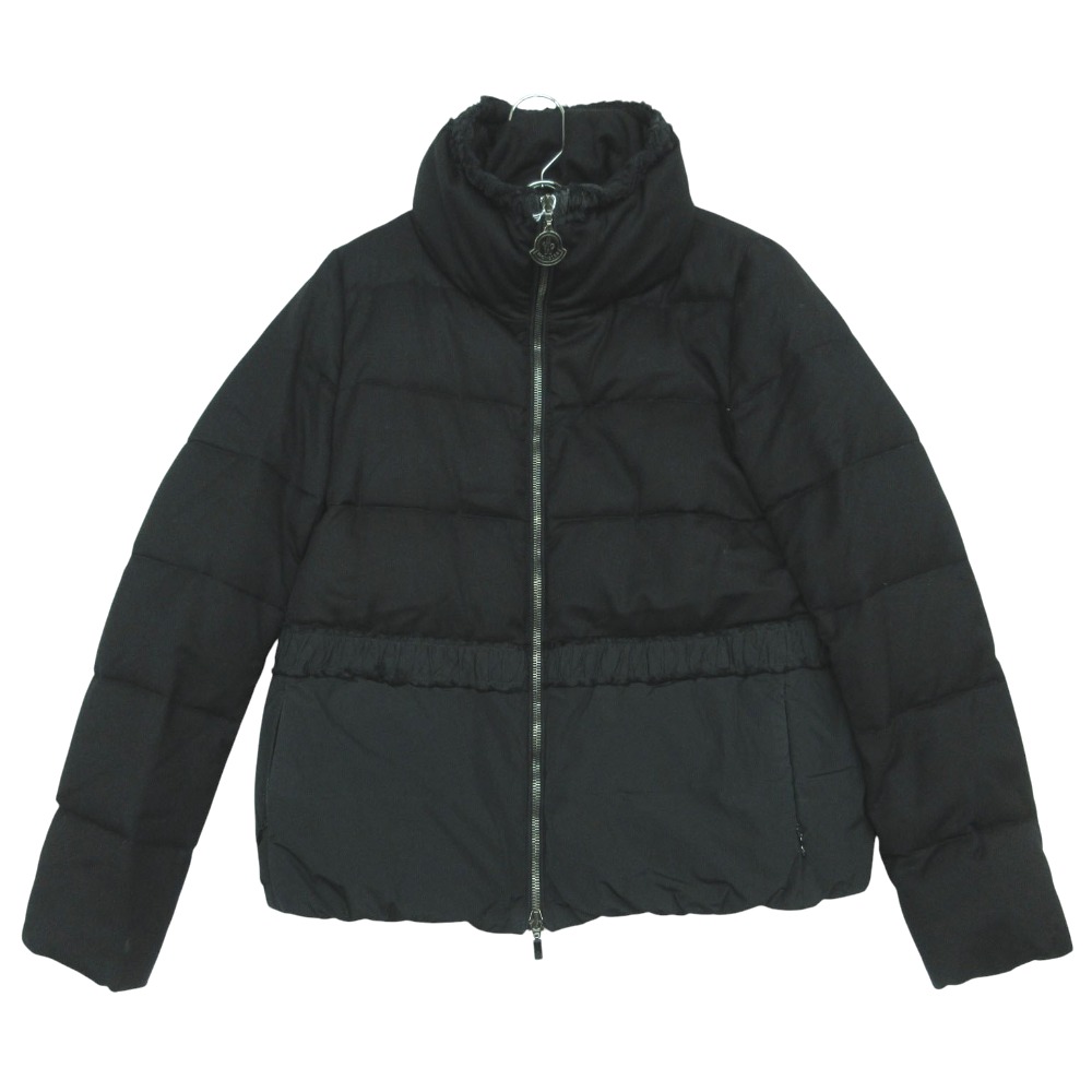 MONCLER モンク軌跡 落ちこむ上衣 Argentee Giubbotto 羊毛うつり変わり 遊撃手丈 上衣 アウター 黒いこと 00【XS】 レディース 【中古】