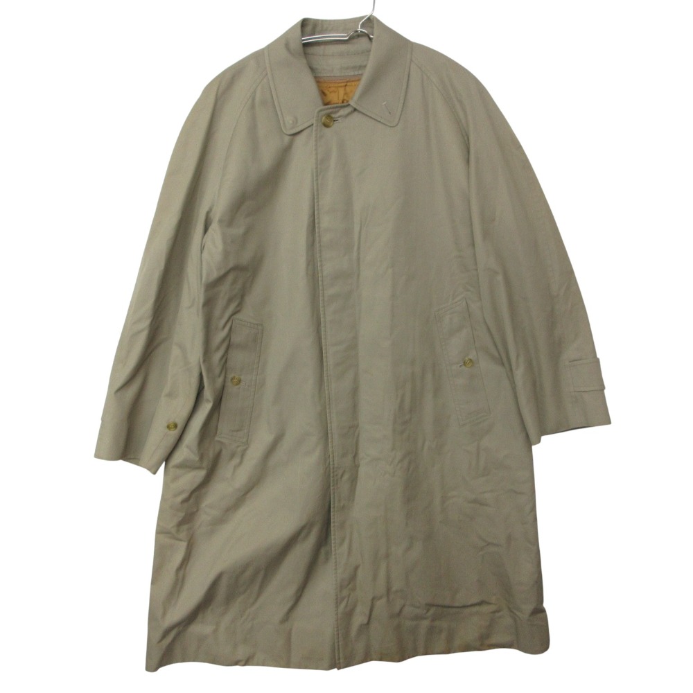 vintage Burberrys バーバリーズ ステンカラー厚地の外套  バルマカーンコート ノバチェックライナー 上衣 アウター ベージュ 165【S】 メンズ 【中古】
