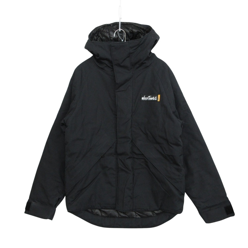 美品 WILDTHINGS ワイルドシングス ×GRIP SWANY×Orange ×グリップスワニー×オレンジ ダウンジャケット 難熱 FIREPROOF DENALI フード 面ファスナー 刺・墸ロゴ ハイネックジッパー ブラック S メンズ 【中古】|コムレイドバージ店