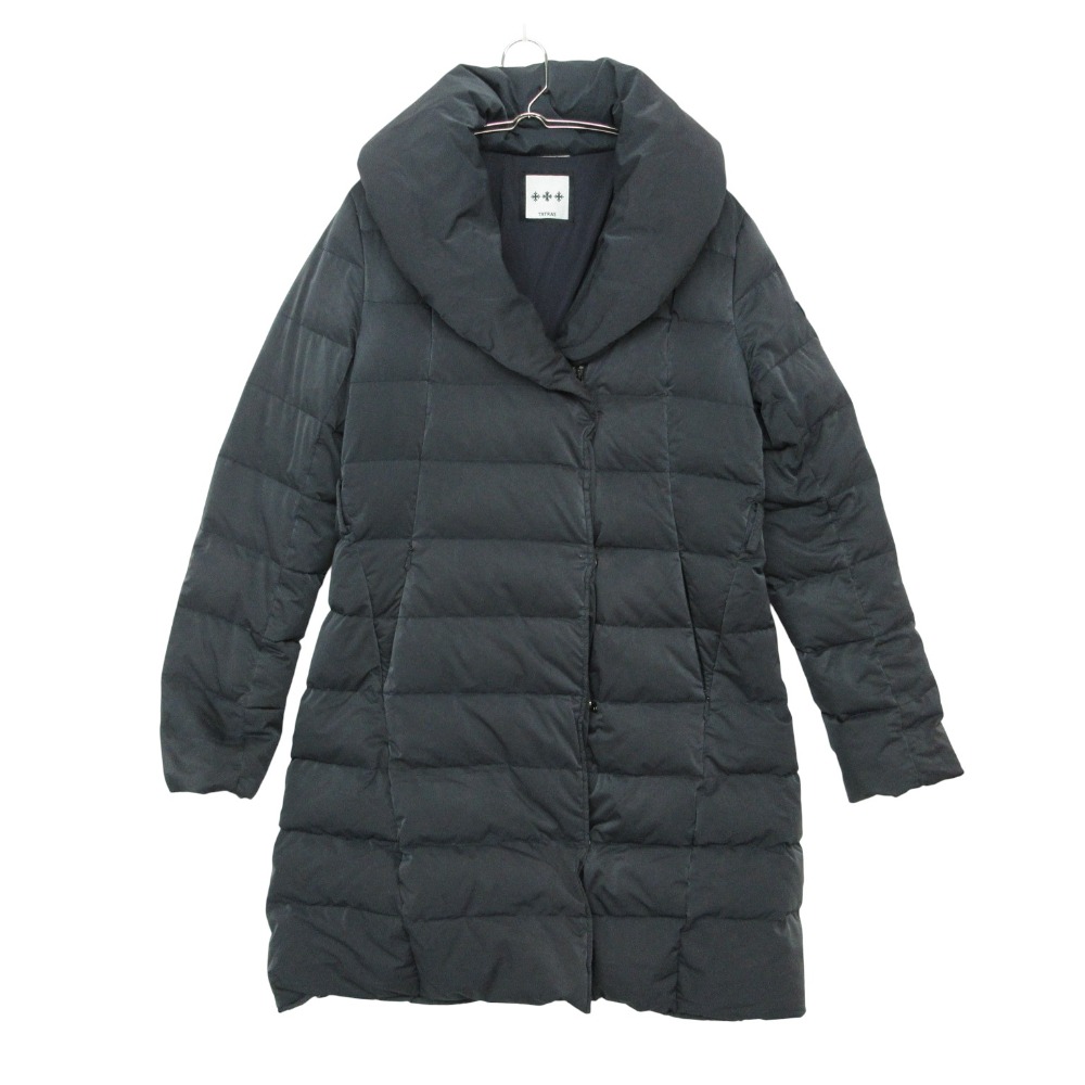 TATRAS タトラス EGRETTA ダウンジャケット ロング丈 コート ショールカラー ビッグカラー LTA15A4286 アウター ネイビー 04【XL】 レディース 【中古】｜コムレイドバージ店