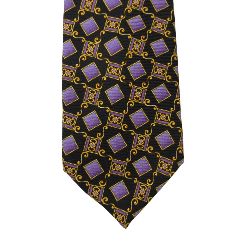 Gianni Versace ジャンニ・ヴェルサーチ タイ 2本仕掛ける まとめ売り 絹地100％ 総柄 レギュラー引き分け イタリア製 マルチ色合い メンズ 【中古】