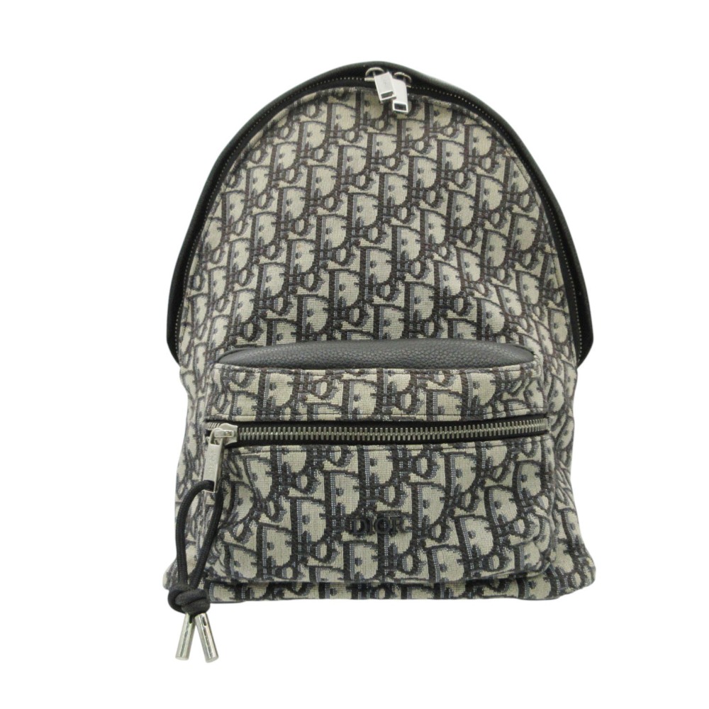 Christian Dior クリスチャンディオール リュック・デイパック 1PEBA158YKY オブリーク ジャガード トロッター RIDER バッグ ブラック 【中古】｜コムレイドバージ店