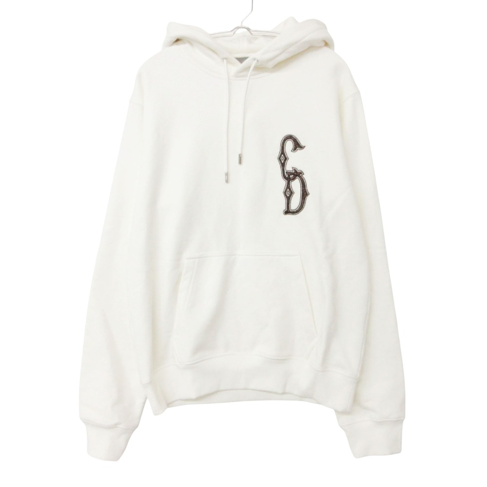 DIOR HOMME ディオール・オム パーカー CDインターレース フーディ プルオーバー 長袖 トップス トレーナー ホワイト M【M】 メンズ 【中古】|コムレイドバージ店