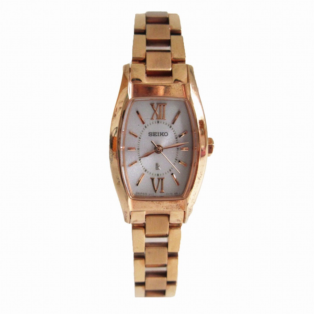 SEIKO セイコー 腕時計 ルキア 腕時計ソーラー電波時計 ステンレススチール ゴールド レディース 【中古】｜コムレイドバージ店