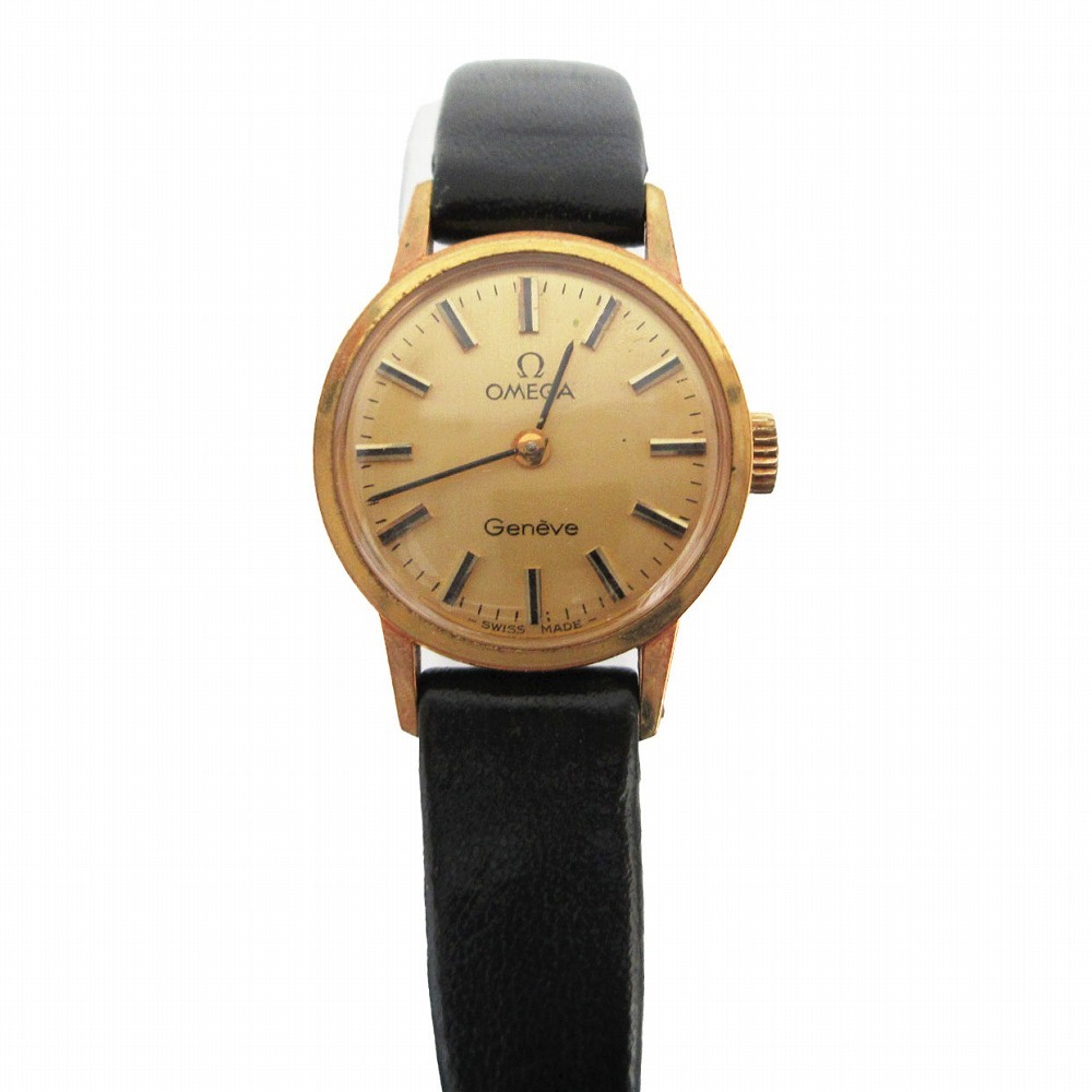 ヴィンテージ OMEGA オメガ 腕時計 geneve ジュネーブ 手巻き レディースウォッチ ゴールド レディース 【中古】｜コムレイドバージ店