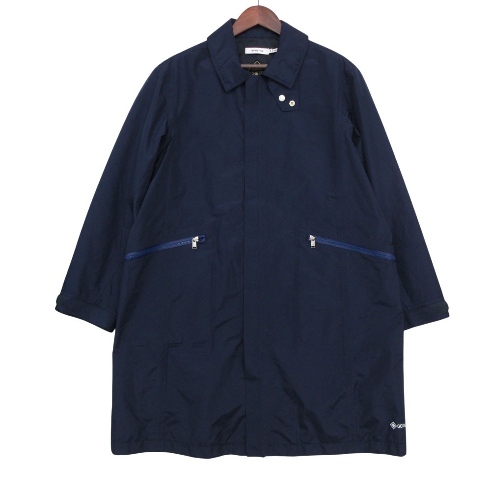 美品 nonnative ノンネイティブ 42nd Collection Winter&Spring ステンカラーコート ナイロン ジャケット ゴアテックス GORE-TEX 2L STUDENT LONG COAT POLY TAFFETA ネイビー 1【S】 メンズ 【中古】|コムレイドバージ店