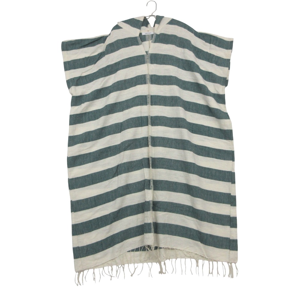 jonnlynx ジョンリンクス ポンチョ sbahar hooded poncho アウター ボーダー コットン 半袖 グリーン F【M】 レディース 【中古】|コムレイドバージ店