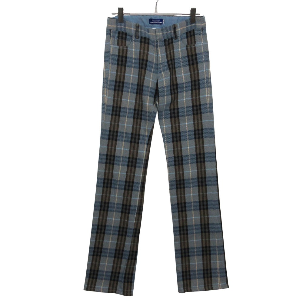 BURBERRY BLUE LABEL バーバリーブルーレーベル パンツ ノバチェック柄 スリムパンツ ボトムス コットン混 ライトブルー 36【M】 レディース 【中古】｜コムレイドバージ店