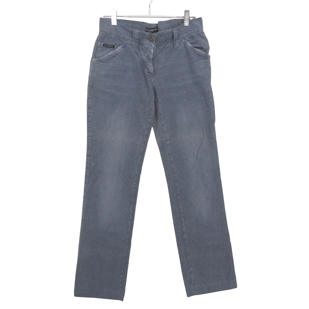 DOLCE&GABBANA ドルチェアンドガッバーナ デニムパンツ ボトムス コットン ストレート ブルー 38【M】 レディース 【中古】｜コムレイドバージ店
