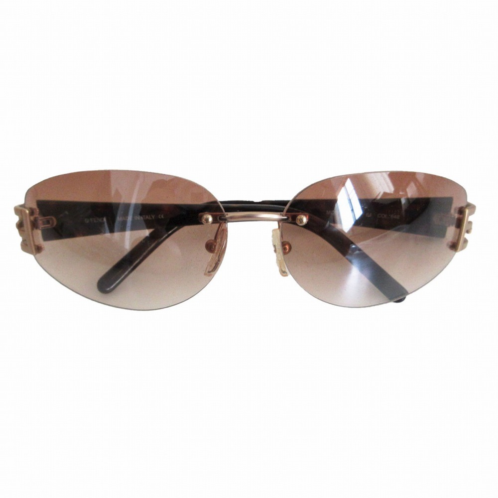 FENDI フェンディ サングラス SL7429 648 リムレス FFロゴ アイウェア ブラウン ブラウン メンズ レディース 【中古】｜コムレイドバージ店