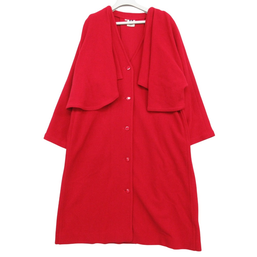 BALLY バリー コート Vintage ケープ ロング ジャケット ウール アウター レッド M【M】 レディース 【中古】｜コムレイドバージ店