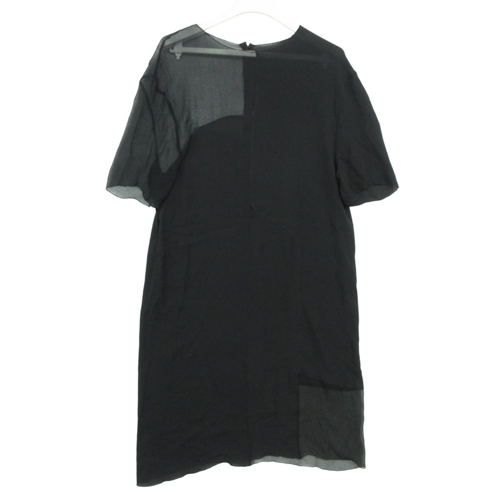 Alexander Wang アレキサンダーワン ワンピース シルク100％ シアー ドレス 半袖 膝丈 ハーフ ブラック 6【L】 レディース 【中古】｜コムレイドバージ店 9,417円