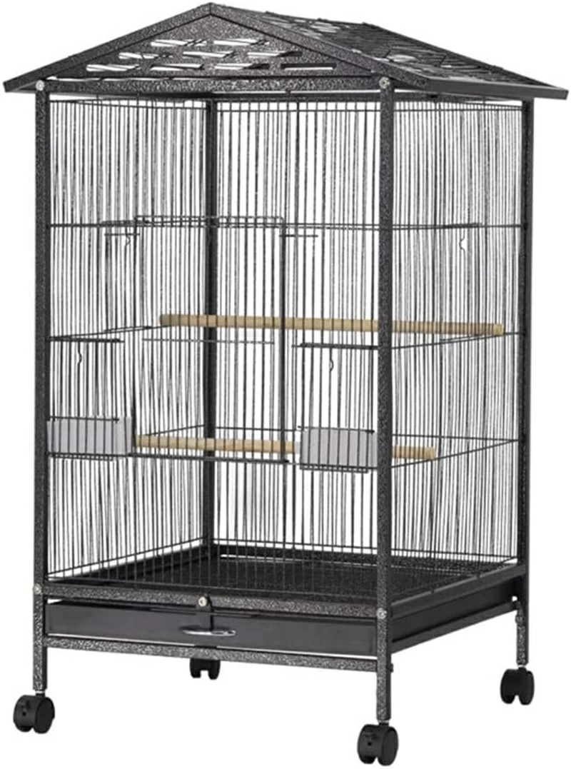 文鳥 ケージ、バードケージ、ユニークなシャーシデザイン、付属品付き、小型および中型オウムの繁殖と繁殖用