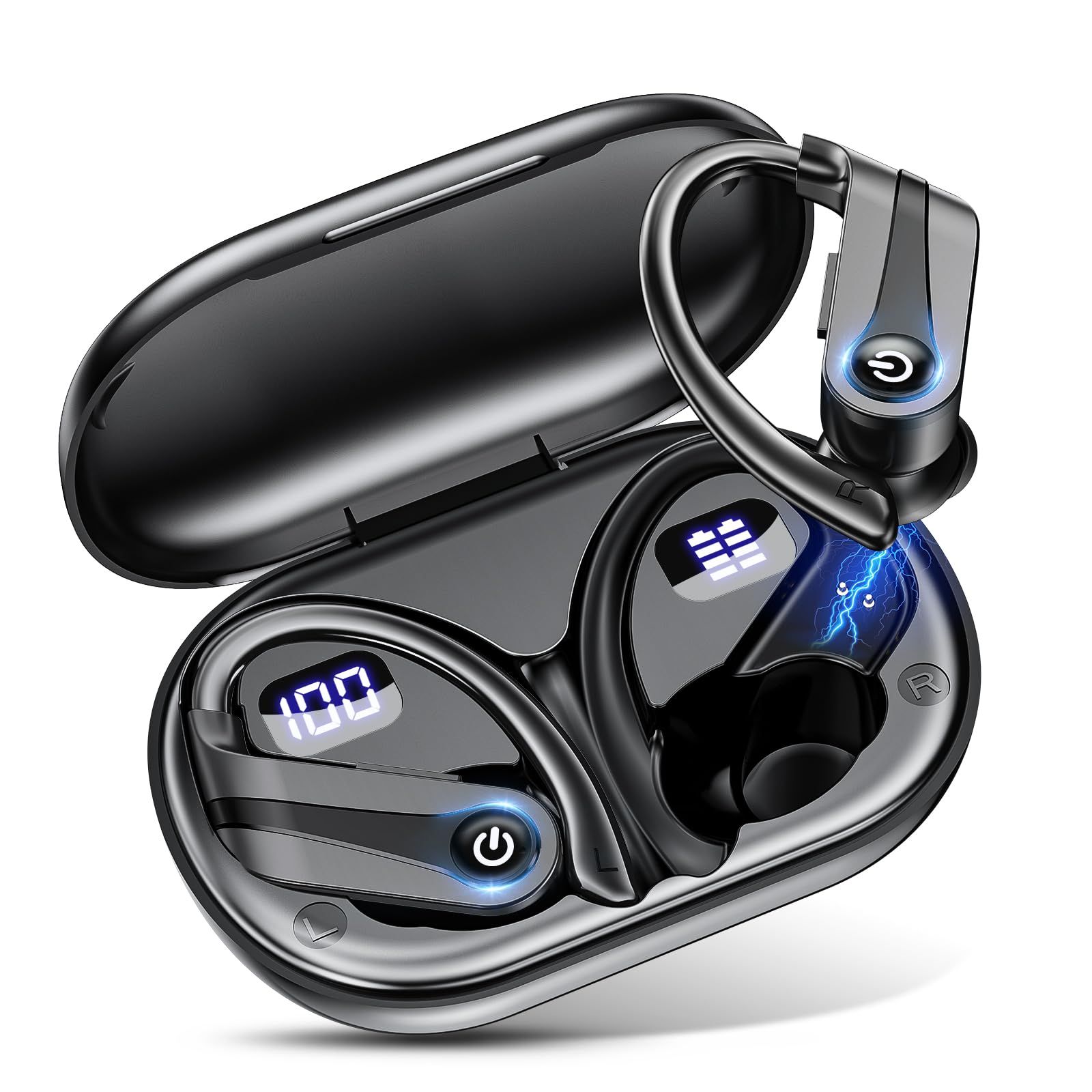 楽天市場】【業界大容量 耳掛け式イヤホン】Bluetooth イヤホン