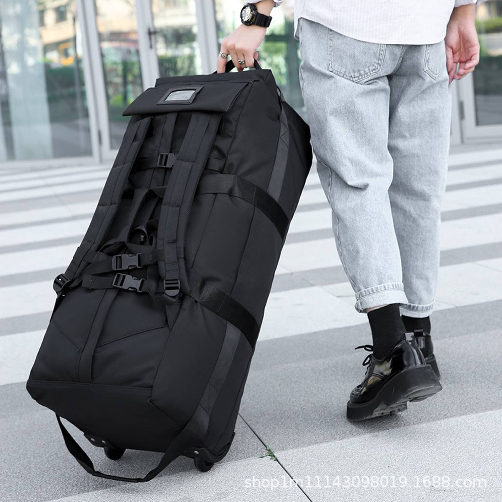 キャリーバッグ 3WAY ボストンバッグ 背嚢 大電気容量 80L ミリタリー キャスター付き添い人 旅する御徒面子 雨合羽 撥水 軽さ メンズ 運動競技 難民キャンプ 駆け込み寺 防災 引っ越し 黒いこと