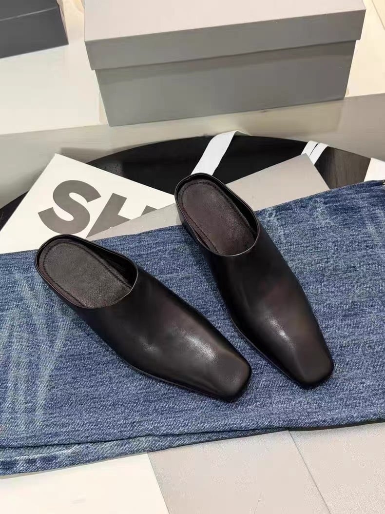 スクエアトゥ ミュール レディース パンプス バブーシュ 事務所 通い 仕事量 好いたらしいめ 心地よい Vはね除ける 置き目踵 履き分かりやすい 一方ならずない パステル色の 脱げにくい 外履き 春夏 秋 疲れにくい 軽