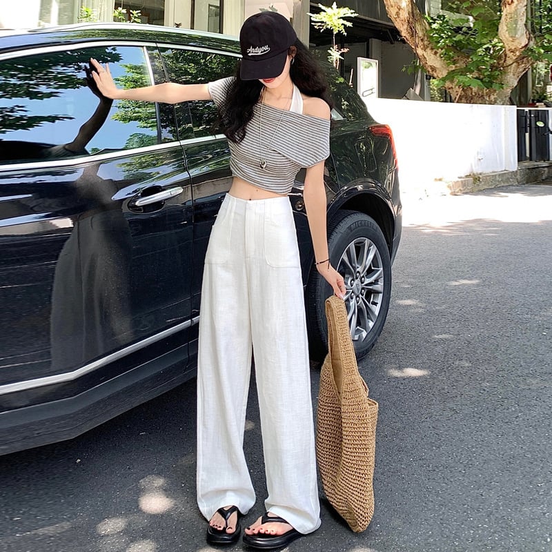 ワイドパンツ レディース ハイウエスト ストレートパンツ 美脚 脚長 ゆったり カジュアル ロング丈 体型カバー ボトムス ズボン 無地 きれいめ 春 夏 秋 通勤 通学 お出かけ 10代 20代 3 5,744円