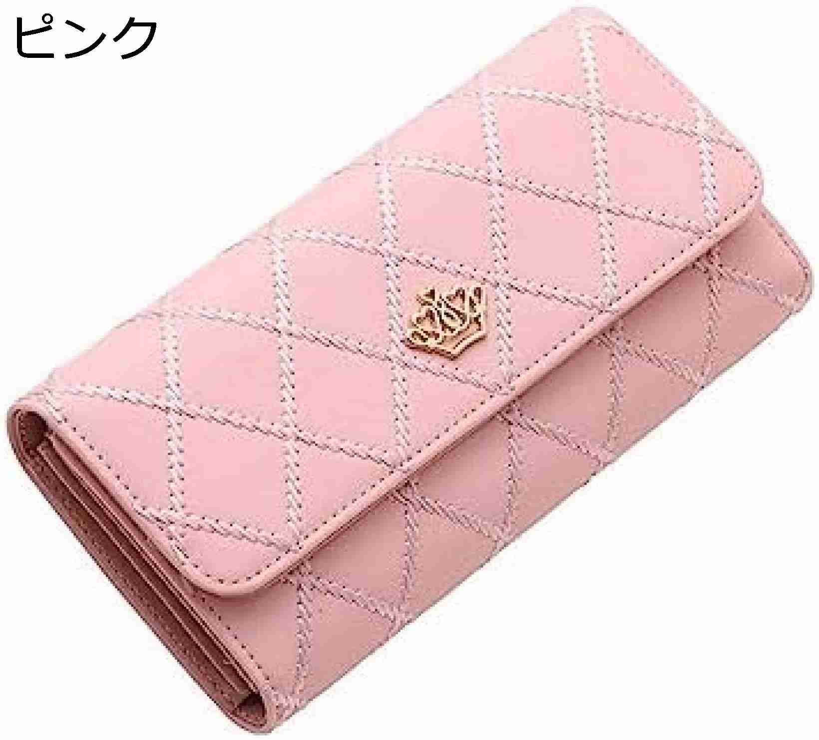 長財布 レディース チェック 王冠 タッセル 三つ折り 大きい ボタン 財布 大容量 カード スマホ入れ可 レシートと小銭 お手頃 多機能 マチ付き 使いやすい ウォレット 可愛い 上品 コインケース ギフト 誕生日 ピンク｜Nartooston 9,264円
