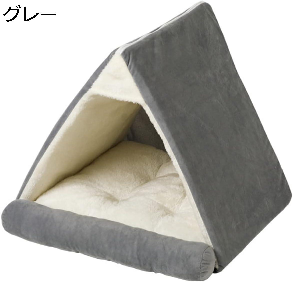 ペット用テント ペットベッド 室内用 犬小屋 キャンプ マット ペットコット 小型 ペットハウス かわいい 四季通用 犬猫兼用 介護用 休憩所 暖かい 秋冬用 防風 寝床 クッション 両用|Nartooston