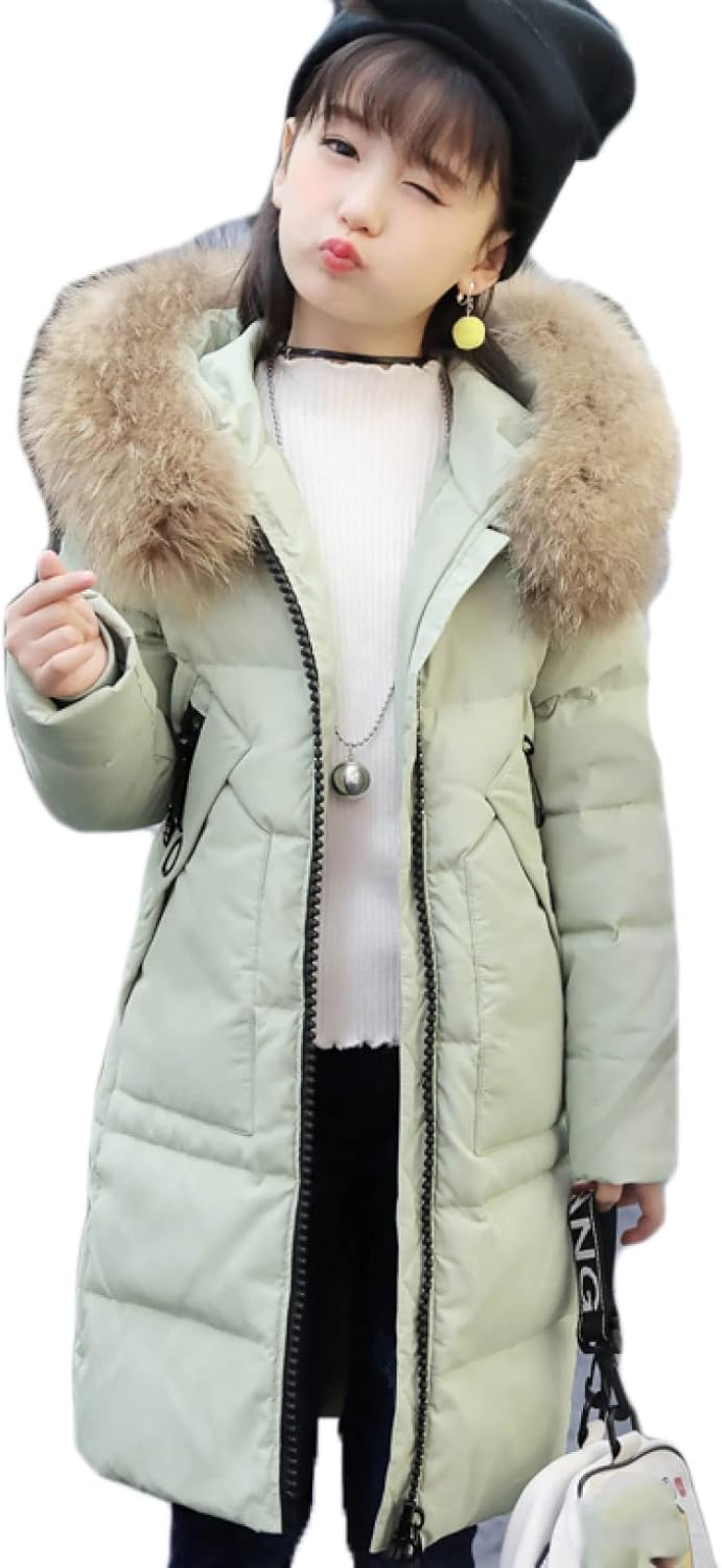 ダウンコート キッズ ダウンジャケット 子供服 中綿 コート ジャケット 女の子 秋冬 暖かい フード付き ミドル丈 防寒着 防風 ガールズ アウター 綿服 厚手 おしゃれ 保温 防風キッズジャケット|Nartooston