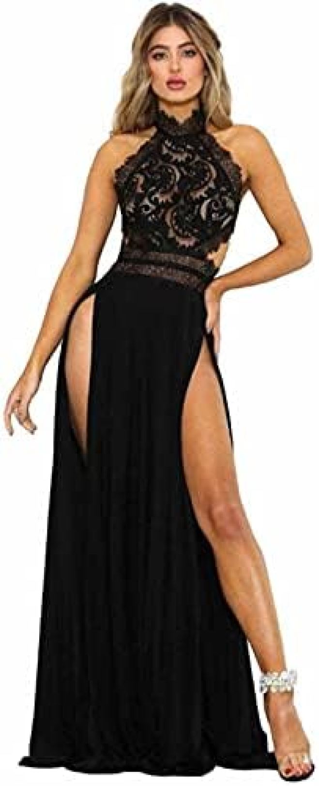 女性のオフショルダーバックレスロングイブニングドレス、セクシーなシースルー太ももハイスプリットウエディングボールガウン、フォーマルパーティーの花嫁介添人ドレス|Nartooston